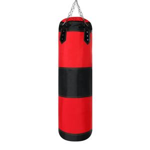 Sac de sable de boxe en cuir et toile de cuir PU pour le fitness Muay Thai MMA sac de boxe suspendu rempli de sables - Product Image 4
