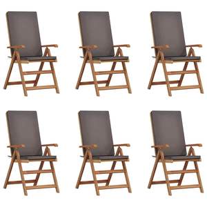 Ensemble de 6 chaises de jardin marron et gris 57 x 71,5 x 104 cm - Product Image 2