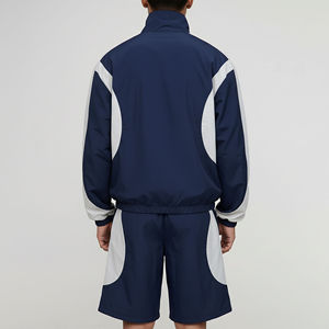Ensemble de shorts coupe-vent décontractés pour hommes, col à capuche, léger, respirant, écologique, vêtements de sport, ensemble 2 pièces - Product Image 6