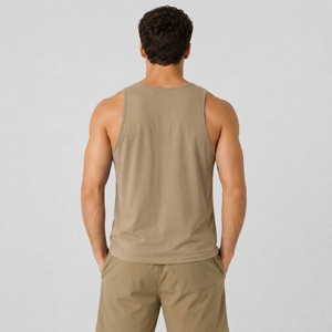 Débardeur sans manches pour homme, en coton mélangé doux, respirant, pour la course à pied, la gym, les entraînements, vêtements décontractés d'été - Product Image 6