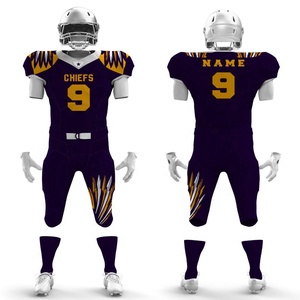 Maillots de football américain personnalisés pour adultes - 100% polyester, impression numérique, séchage rapide, antibactérien, noms et numéros d'équipe personnalisés - Product Image 5