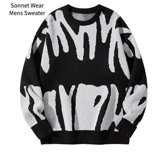 Men's 100% Cotton Print Full Sleeve Knitted Pullover Sweater - Product Image 2