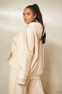 Sudadera con Capucha Oversize Personalizada para Mujer, Sudadera Casual de Forro Polar, Proveedor OEM de Sudaderas Lisas Estilo Urbano, Sudaderas con Capucha para Mujer - Product Image 3