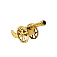 Canon en laiton artisanal de luxe de 10 pouces pour la décoration, matériau en laiton véritable, origine Thaïlande