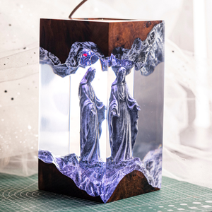 Lámpara de Resina Epoxi Personalizada, Lámpara de Resina Epoxi, Lámpara de Resina y Madera, Lámpara de Noche Personalizada, Regalo Hecho a Mano, Cumpleaños - Product Image 2