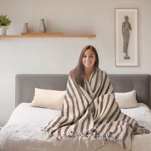 Moka XL Haute Qualité De Luxe Léger 100% Mousseline Turc Coton Lit Couverture Décor À La Maison Jette Pique-Nique Couvertures Fabriqué en Turquie - Product Image 2