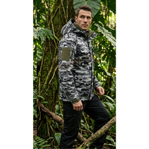 Veste de chasse d'hiver pour homme, coupe camouflage personnalisée, imperméable, coupe-vent, respirante, softshell, solide, confortable, pour la pêche, la randonnée tactique - Product Image 4