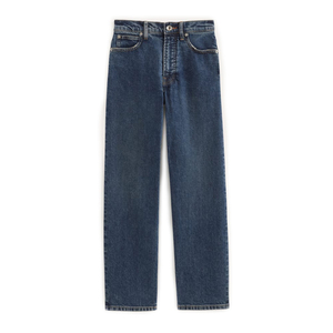 Jean en denim ultra-doux et respirant pour femme, brodé, tissu de qualité supérieure, séchage rapide, couleur unie, décontracté, tendance, coupe évasée, taille haute - Product Image 1