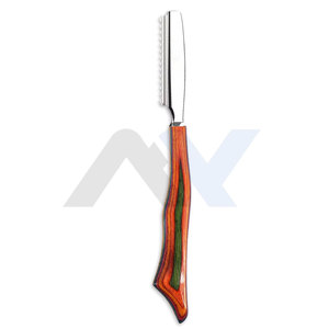 Fully Customized Hair <b>Razors</b> for Cutting Professional Wood-Handle Hair Styling <b>Razors</b> with Logo & Color Printing Thinning - Product Image 2