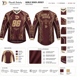 Maillot de motocross personnalisé 100% polyester micro-mesh à manches longues, chemise de course MX, sublimation, maillot de moto tout-terrain - Product Image 5