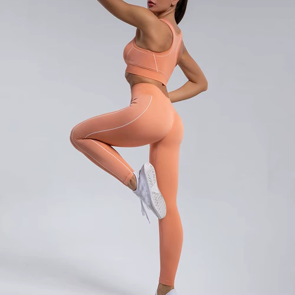 Premium Comfort Women's Yoga Set Spandex/Polyester Fabric Solid Elastic Waist Front Breathable 2-Piece Sleeveless Stylish Wear