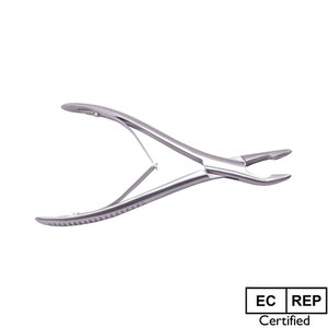 เครื่องมือผ่าตัดกระดูกแบบใช้ซ้ำได้ชนิด Heavy Duty Manual Reusable Bone Rongeur 410 ผลิตจากเหล็กกล้าไร้สนิมญี่ปุ่น ได้รับการรับรองมาตรฐาน CE สำหรับศัลยกรรมกระดูกและข้อ พร้อมบริการติดแบรนด์ตามสั่ง - Product Image 1
