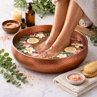 Bol à pédicure en cuivre durable, idéal pour les centres hôteliers, les cliniques de beauté et les services professionnels de soins des pieds