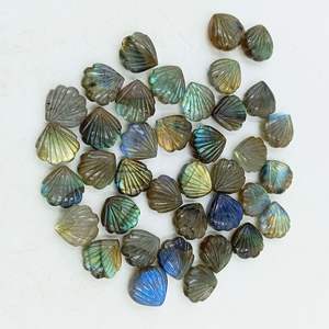 ลูกปัดหินลาบราดอไรต์แกะสลักจากเปลือกหอย สำหรับทำเครื่องประดับ ขายส่งจากผู้ผลิตโดยตรง หินธรรมชาติ - Product Image 5