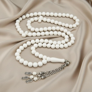 Tasbih de Hueso Pulido a Mano de Primera Calidad, Cuentas de Oración Naturales al por Mayor - Product Image 1