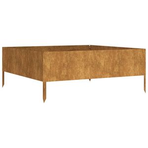 Grand lit de jardin surélevé en acier Corten rouillé durable, fournitures de jardinage - Product Image 2