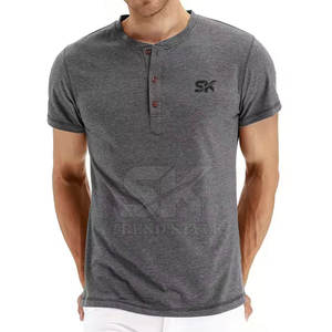 T-shirts Henley unis pour hommes, nouveau style populaire, taille personnalisée, meilleure qualité - Product Image 6