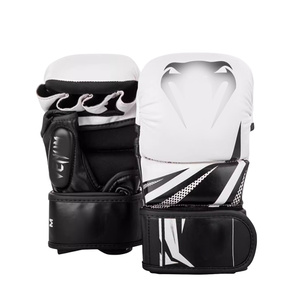 Guantes de Boxeo de Dedos Completos, Cuero PU Negro, Correa de Muñeca Ajustable, Entrenamiento de Gimnasio, Unisex - Product Image 4