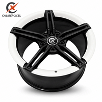 عجلات سيارات CALIBER XCEL OEM مصنوعة من قطعة واحدة بحافة عريضة مقاس 18 و19 و20 و22 بوصة بنمط 5x114.3 و5x108 مع 5 أذرع