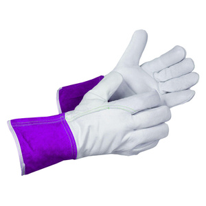 Gants de soudage TIG en cuir pleine fleur et croûte de vachette de qualité supérieure, robustes, doux et confortables, pour la lutte contre les incendies et le barbecue - Product Image 2