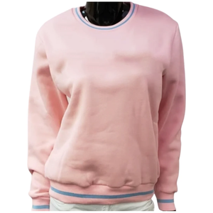 Sudadera Personalizada con Letras Griegas de Hermandad Femenina, Azul y Rosa, Manga Raglán, Cuello Redondo, Bordado Chenille, Oversize, Felpa de Algodón - Product Image 1