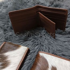 Nueva Cartera de Cuero Auténtico Hecha a Mano con Pelo de Vaca, Elegante Tarjetero y Monedero para Hombre, Último Diseño en Tendencia - Product Image 2