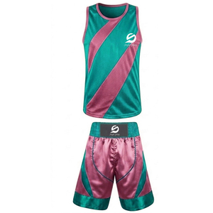 Uniformes de Boxeo Personalizados de Alta Calidad 100% Poliéster con Color y Logotipo Personalizados, Uniforme de Boxeo Profesional para Competencia - Product Image 2