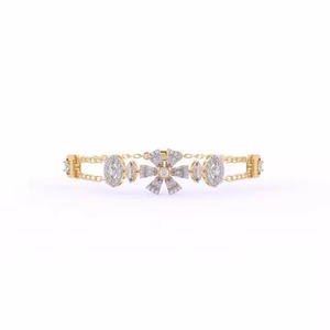 Customized Round Shape Moissanite Diamond Bracelet Bezel Setting 18K White Gold Diamond Bracelet for Both Women - Product Image 5