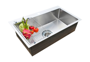 Évier de cuisine simple en acier inoxydable 304, large et gaufré, fait main, en vente directe d'usine du Vietnam à prix avantageux - Product Image 4