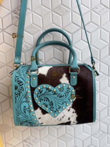 Bolso de Hombro de Cuero de Alta Calidad, Nuevo, Tallado a Mano, Estilo Bohemio, con Pelo de Vaca, Hecho a Mano, Elegante - Product Image 5