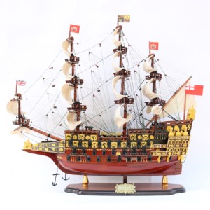 SOVEREIGN OF THE SEAS Acabado en Madera Pulida - Barco Histórico del Reino Unido Hecho a Mano en Madera, Antiguo y Coleccionable - Product Image 1