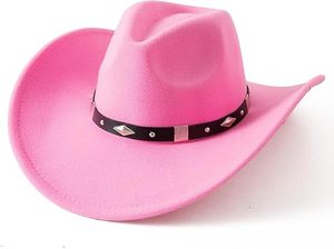 Sombrero de Vaquero de Cuero a Rayas Rojo Unisex, Ala Ancha, para Playa, Cuatro Estaciones, 56-58CM, Adulto 2026 - Product Image 6