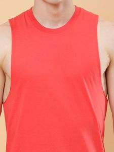 Gym Vest 100% Cotton Casual for Maximum Comfort Flexible Motion Breathable Performance During Strength Training <b>Running</b> Sports - Product Image 1