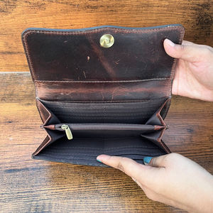 Famoso diseñador de marca de cuero mecanizado a mano para mujer, bolso de mano para pelo en cuero de vaca, tarjeteros de dinero, billeteras de pulsera florales occidentales - Product Image 5