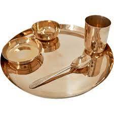 Service de table en bronze Kansa artisanal gravé, ensemble de dîner rond pour mariage, cadeau d'entreprise, prix direct usine en gros - Product Image 4