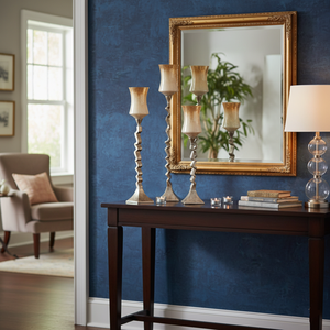 Elegant Zig-Zag Wavy Stem Candle Stand Set Gold Eco-Friendly Handmade Candlestick Holders for Christmas Home & Hotel Lobby Decor - Product Image 2