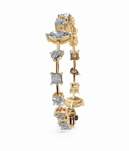Califias Couture Lab Grown Designer Bracelet 7.745 Carats 19 Stones 9k 14k 18k Yellow <b>Rose</b> White <b>Gold</b> High Luxury Statement - Product Image 2