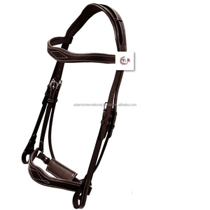 Brida anatómica de cuero Premium de alta calidad, con banda decorativa de cristal para cejas - Product Image 4