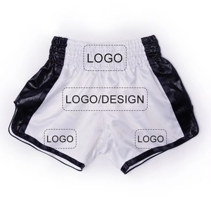 Pantalones Cortos de Boxeo Tailandés Inspirados en las Tendencias, Diseño de Logotipo Personalizado, Material Satinado Transpirable, Ligeros y Cómodos para Entrenamiento en el Gimnasio - Product Image 3