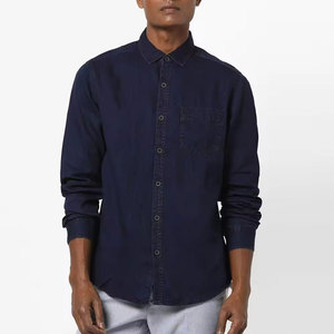 เสื้อเชิ้ตยีนส์ผู้ชายสไตล์คนเมือง ผ้าฝ้าย 100% ระบายอากาศได้ดี แห้งเร็ว สไตล์โมเดิร์นสตรีท น้ำหนักเบา ใส่ได้ทุกวัน ทนทาน สวมใส่สบาย เหมาะสำหรับการเดินทาง - Product Image 1