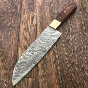 Durable Handmade Eco-Friendly Damascus Steel Chef Knife for <b>Kitchen</b> Cooking Comfortable Grip Dishwasher Safe for Outdoor <b>Camping</b> - Product Image 1