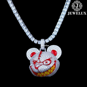 Meilleur Prix Jewelux Luxe Iced Argent 925 Plaqué Or Perle d'Eau Douce Croix Certifiée IGI Breloques Hip Hop Pièce Tendance Unisexe - Product Image 5