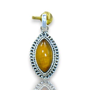 Colgante Ojo de Tigre Hecho a mano Plata de Ley 925 Moderno Con Diseño Artesanal - Product Image 1