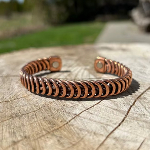Copper Magnetic Therapy <b>Bracelet</b> Solid Magnetic <b>Adjustable</b> <b>Bracelet</b> Men Women Unisex Copper Jewelry Gift for Husband - Product Image 1