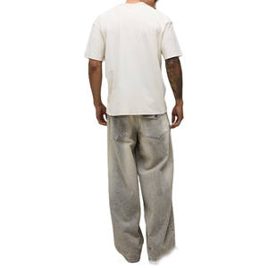 Custom Logo Branding Cotton Streetwear Tee Relaxed Fit Crew Neck <b>Men</b>’s T-<b>Shirt</b> <b>for</b> Private Label OEM Wholesale Manufacturing - Product Image 2