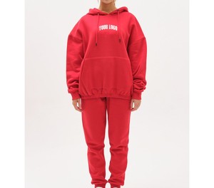 Conjunto deportivo de lana para mujer al por mayor, conjunto de invierno de algodón para marcas boutique, logotipo personalizado, precio de fábrica - Product Image 3