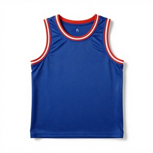 Camiseta de Baloncesto Unisex al por Mayor, Tejido de Malla, Logotipo Personalizado, Nombre del Equipo, Secado Rápido, Transpirable, 100% Poliéster, Cuello en V, Sin Mangas - Product Image 6