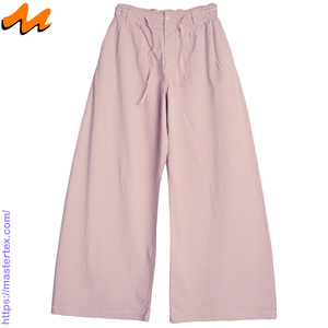 MASTER TEXTILE Pantalon Plazzo en jean pour femme, coupe large, décontracté, été, écologique, lavable, respirant, avec cordon élastique - Product Image 1
