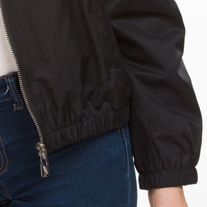 Blouson d'hiver en satin pour femme, deux tons, avec fermeture éclair, Logo personnalisé imprimé, nouveau Design, vente en gros, - Product Image 5