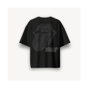 Camiseta Negra Extra Grande con Estampado Gráfico |   Camiseta con estampado vertical Bold Future |   Camiseta Oversize de Estilo Urbano y Tejido Grueso |   Fabricante OEM Personalizado - Product Image 3